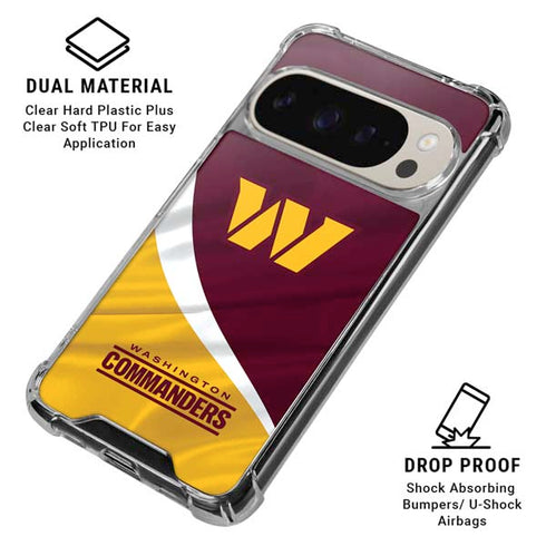 NFL Washington Commanders Flag Pixel 9/9 Pro Clear Case